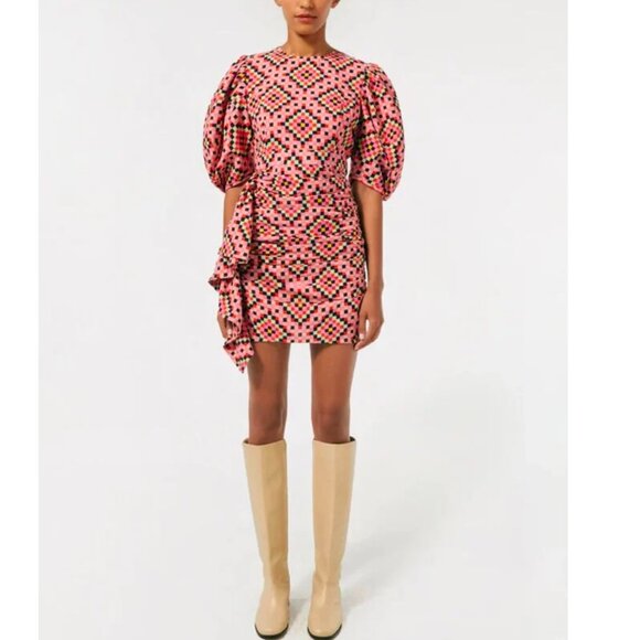 RHODE Dresses & Skirts - NEW $445 RHODE PIA SHIRRED MINI DRESS IN DIAMOND SUNSET PRINT SIZE 2
